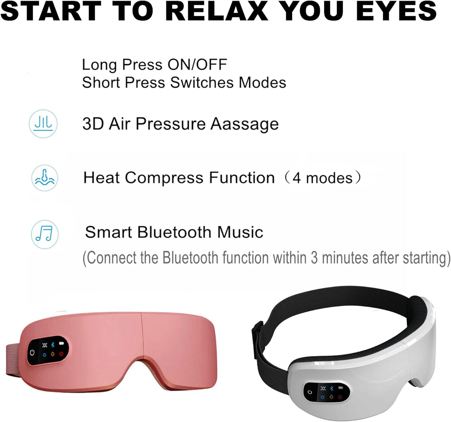 hiBOD Folding Heat Compression Eye Massager