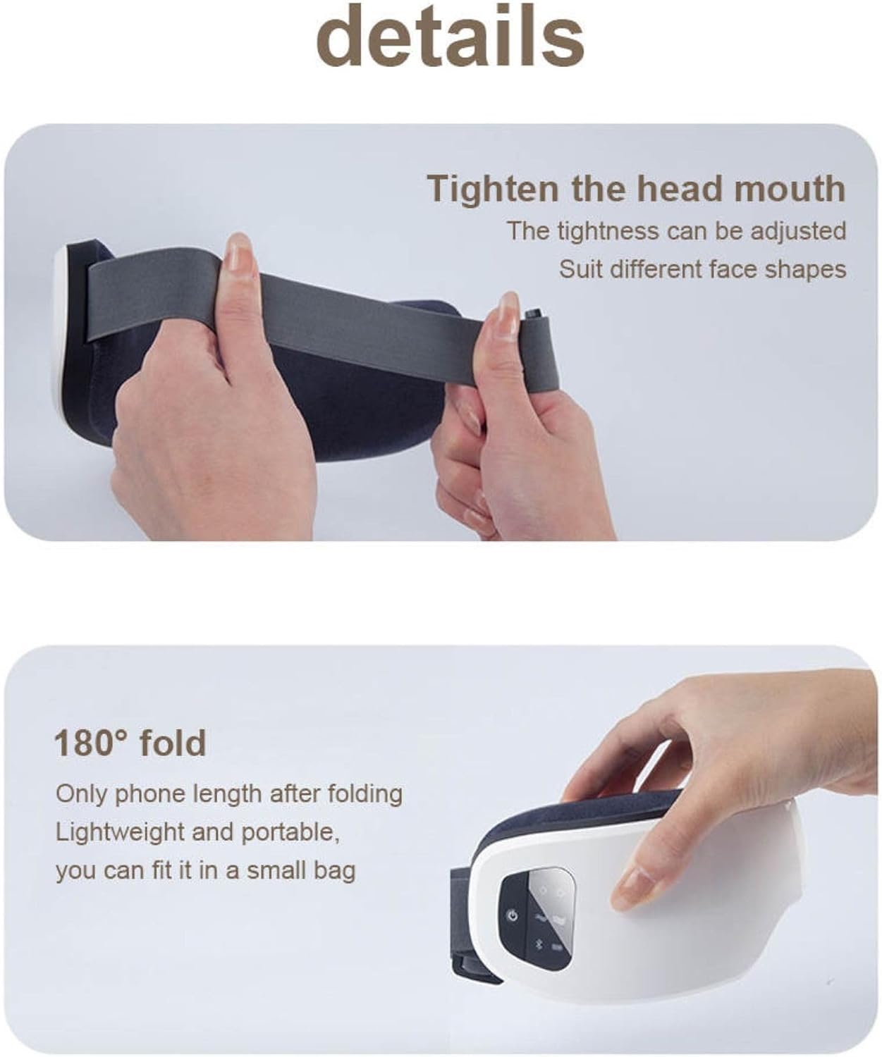 hiBOD Folding Heat Compression Eye Massager