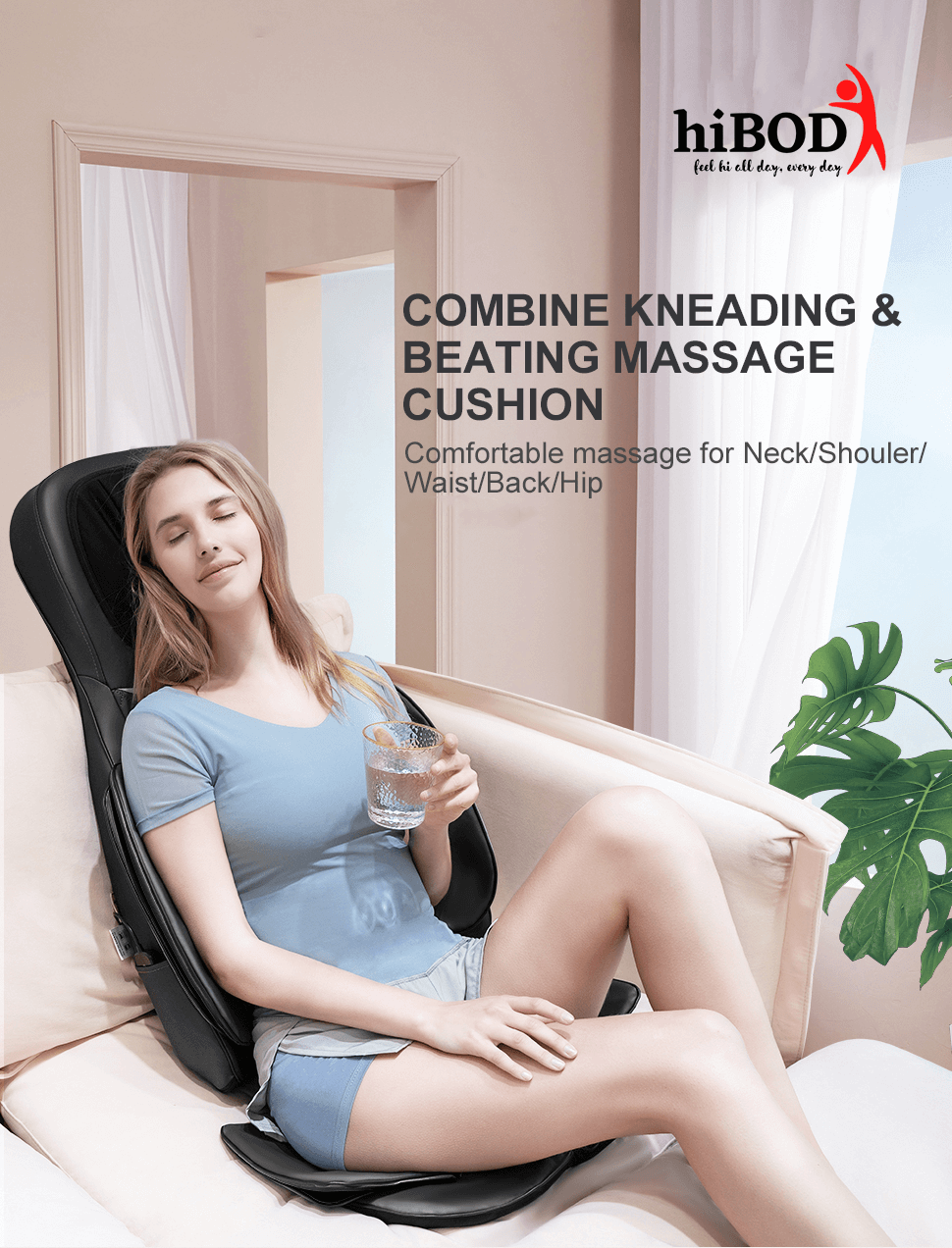 hiBOD Shiatsu Kneading and Compression Full Body Massager