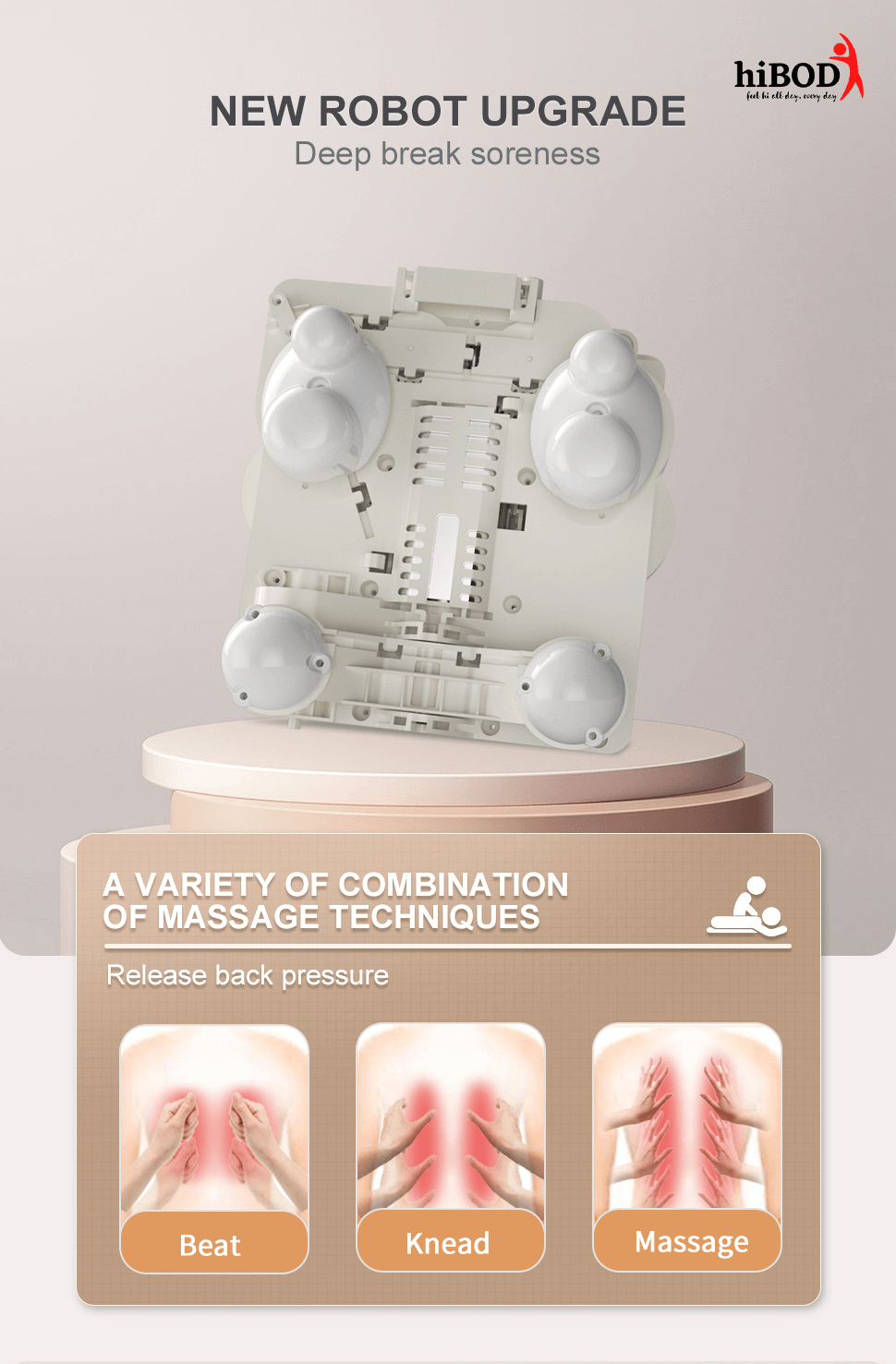hiBOD Shiatsu Kneading and Compression Full Body Massager