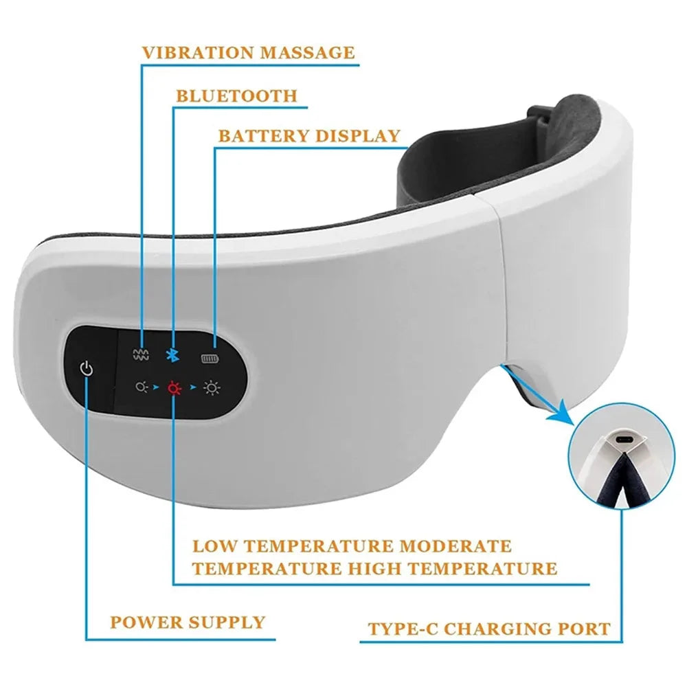 hiBOD Folding Heat Compression Eye Massager